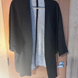 Joan Vass Black and Gray Cardigan